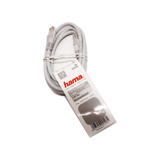 CABLE DE RED HAMA CAT 5E UTP (REF.- 020146) 1,0M BLANCO